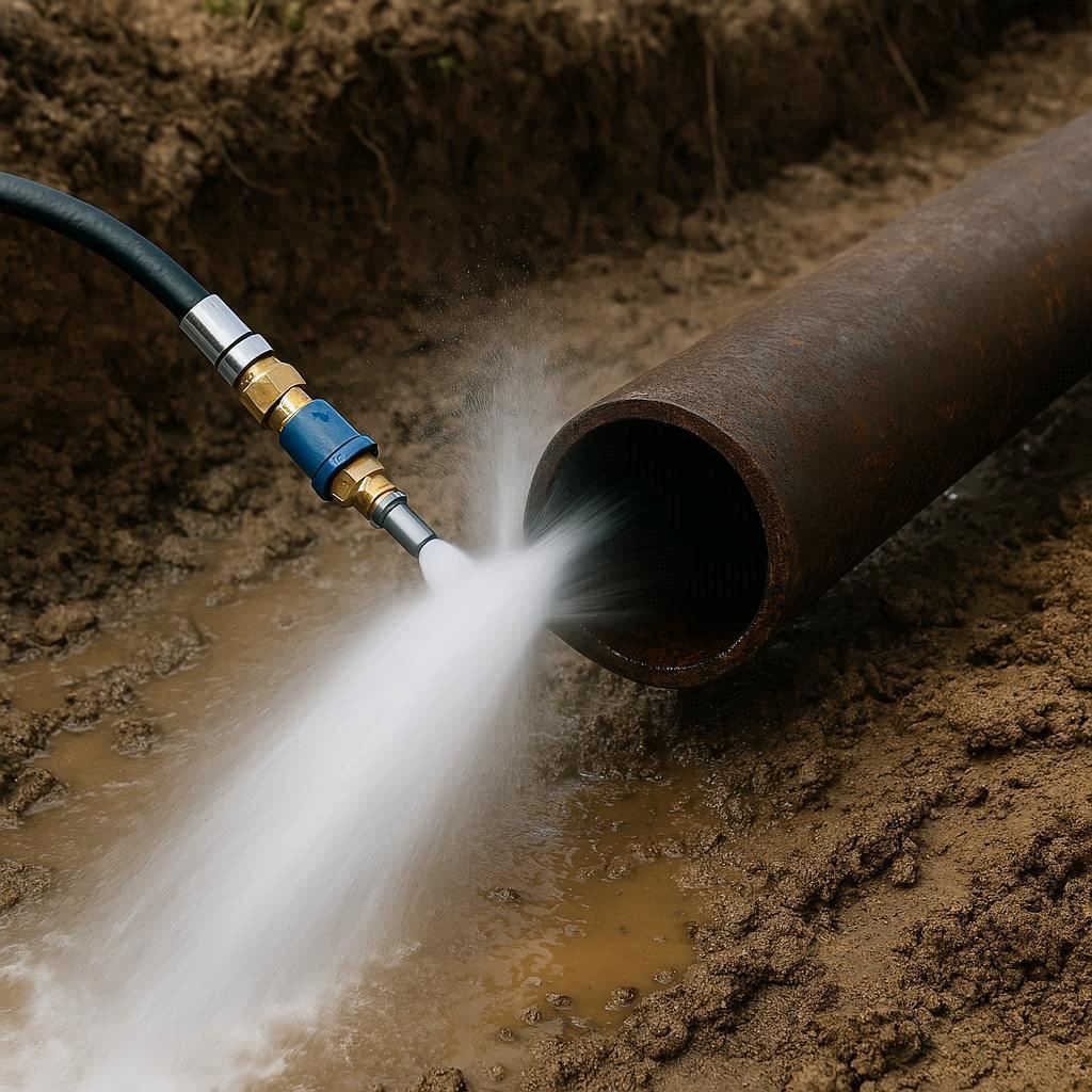 Гидродинамическая прочистка водопроводных труб в Юрге