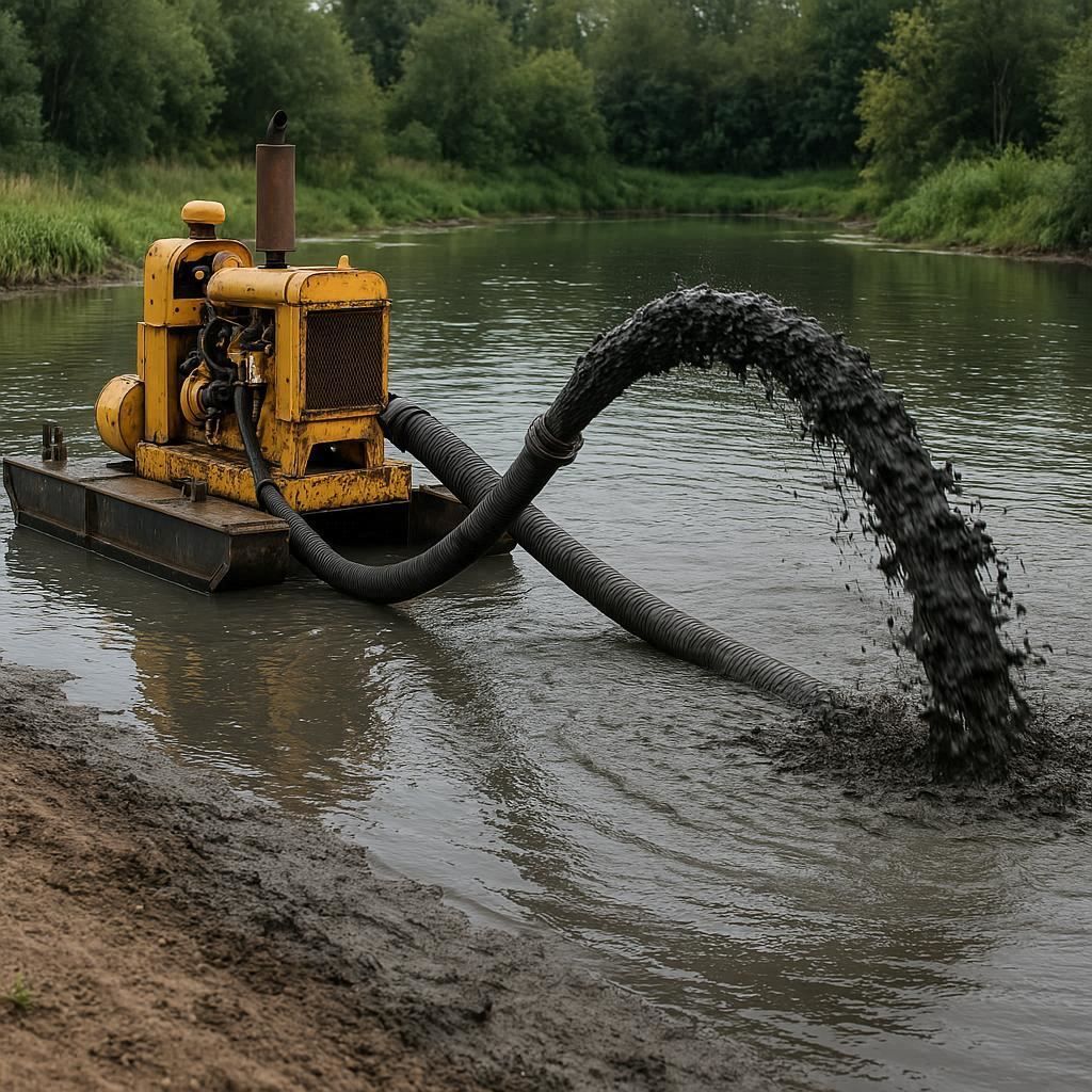 Очистка прудов и водоемов от ила в Юрге